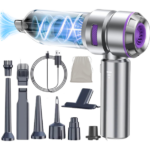 Aspirator auto portabil, wireless, multifunctional, aspiratie de mare putere, 18000 pa, incarcare USB Type-C