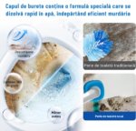 Perie de Toaleta cu 8+8  Rezerve si Suport, Sistem de Curatare pentru Toaleta, Ideal pentru Curatare Profunda - imagine 3