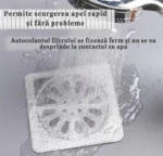 Set 10 Filtre Adezive pentru Scurgere - Protectie Eficienta impotriva Parului si Resturilor, Ideal pentru Dus si Chiuveta - imagine 3