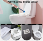 Perie de Toaleta cu 8+8  Rezerve si Suport, Sistem de Curatare pentru Toaleta, Ideal pentru Curatare Profunda - imagine 2