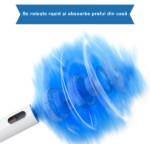 Perie de praf electrica, rotire 360°, telescopica, fara baterii, antistatic – perfect pentru casa si masina - imagine 5