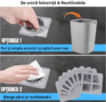 Set 10 Filtre Adezive pentru Scurgere - Protectie Eficienta impotriva Parului si Resturilor, Ideal pentru Dus si Chiuveta - imagine 5