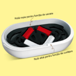 Mop Electric Rotativ, Fara Fir, cu Jet de Apa si Lavete de Microfibra, Functie Pulverizare Apa, Functie Auto-Curatare si Auto-Uscare, 120rpm, Baterie Reincarcabila, 2500 mAh, Autonomie 45 min, Capacitate Rezervor 200ml, Galeata Curatare Inclusa - imagine 7