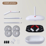 Mop Electric Rotativ, Fara Fir, cu Jet de Apa si Lavete de Microfibra, Functie Pulverizare Apa, Functie Auto-Curatare si Auto-Uscare, 120rpm, Baterie Reincarcabila, 2500 mAh, Autonomie 45 min, Capacitate Rezervor 200ml, Galeata Curatare Inclusa - imagine 8