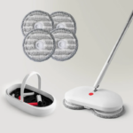Mop Electric Rotativ, Fara Fir, cu Jet de Apa si Lavete de Microfibra, Functie Pulverizare Apa, Functie Auto-Curatare si Auto-Uscare, 120rpm, Baterie Reincarcabila, 2500 mAh, Autonomie 45 min, Capacitate Rezervor 200ml, Galeata Curatare Inclusa - imagine 9