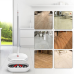 Mop Electric Rotativ, Fara Fir, cu Jet de Apa si Lavete de Microfibra, Functie Pulverizare Apa, Functie Auto-Curatare si Auto-Uscare, 120rpm, Baterie Reincarcabila, 2500 mAh, Autonomie 45 min, Capacitate Rezervor 200ml, Galeata Curatare Inclusa - imagine 11