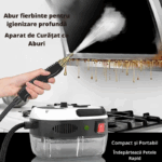 Aparat de Curatat cu Aburi 2500W – Presiune 3 Bar, Multifunctional, Ideal pentru Grasime, Mobila, Bucatarie si Masina - imagine 4