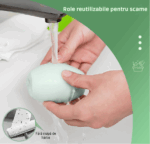Rola Reutilizabila din Silicon Verde pentru Curatarea Parului de Animale, Scamelor si Prafului – Lavabila, Ecologica si Usor de Folosit - imagine 3