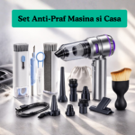 Kit Complet Anti-Praf pentru Mașină și Casă – Aspirator Portabil + Perii Detailing